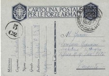 POSTA MILITARE - DEPOSITO C.R.E.M. 1^COMPAGNIA MESSINA x TARANTO-CENSURA (5 C/2)