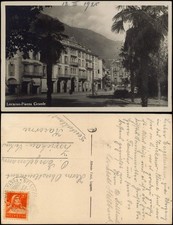 Cartolina Locarno Piazza Grande, Hotel 1925