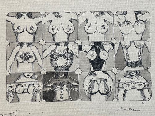 Dessin original bdsm fetish - original,