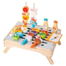 Set per barbecue in legno per