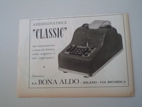 Advertising pubblicità 1952 - advertising,