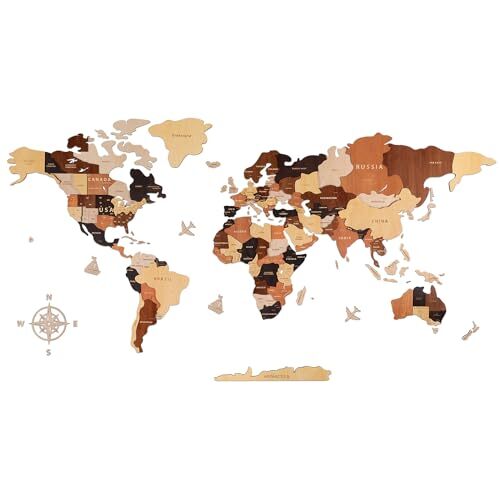 Creawoo mappa del mondo - 3d,