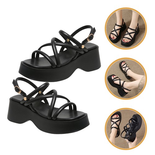 Paio sandali con zeppa - sandali,