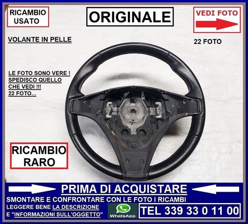 Volante sterzo pelle nero - volante,