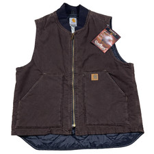 Carhartt Vest Men Large Brown