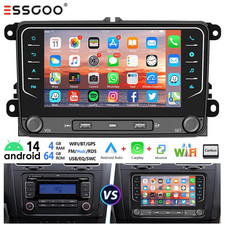 Autoradio 4+64G CarPlay Android GPS RDS per VW GOLF 5 6 Passat Touran Tiguan EOS