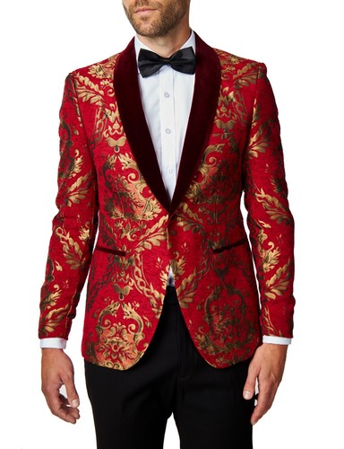 Giacca jacquard uomo broccato