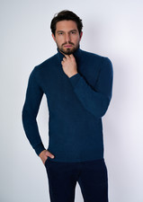 1stAmerican Maglia 100% Cashmere Dolcevita Collo Alto da Uomo Made in Italy