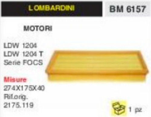 2175 1195 filtro aria - 2175.1195, motore