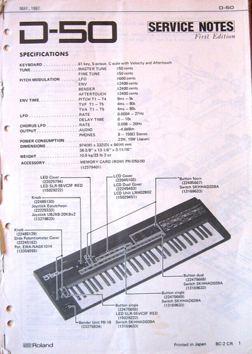 Originale roland 50 - originale, d-50