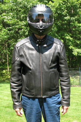 Giacca moto pelle nera - moto, pelle,