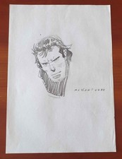 CORRADO MASTANTUONO DISEGNO ORIGINALE / SKETCH NICK RAIDER FIRMATO A4