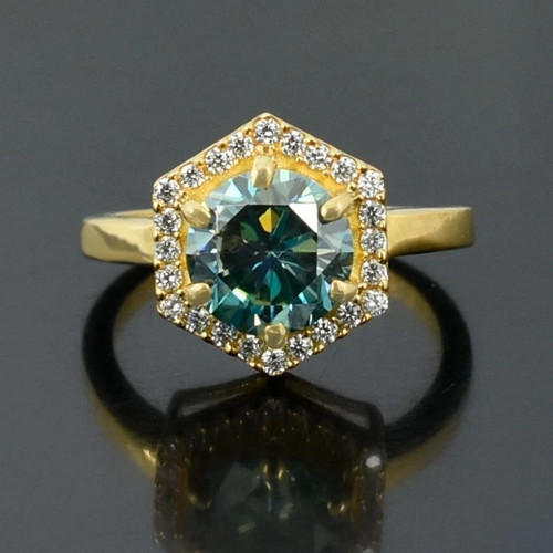 Anello solitario con - , diamanti