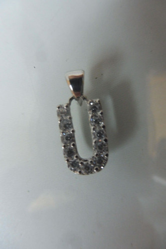 Elegante pendente lettera u - lettera:,
