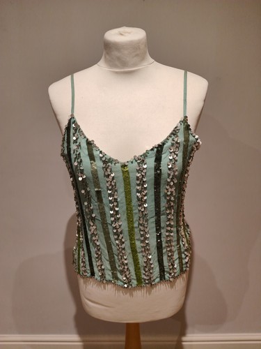 Top smanicato rosa soda verde