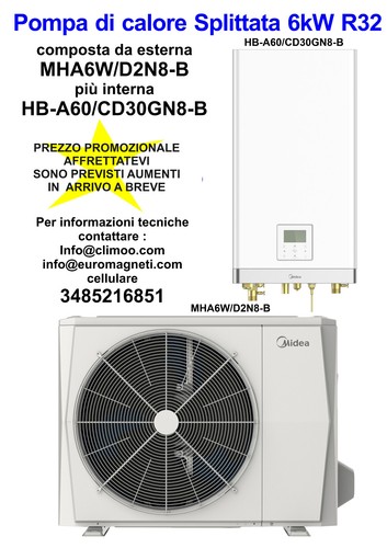 Pompa calore splittata in - pompa,