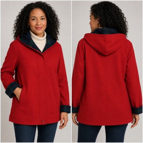 Cappotto con cappuccio misto