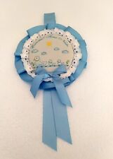 FIOCCO NASCITA CELESTE FUORI PORTA "ECCOMI SONO NATO" Ø 15 CM