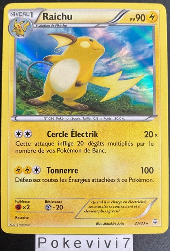 Carte pokemon raichu 83 - raichu, 27/83
