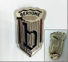 ALFA ROMEO 2600 SPRINT / FIAT DINO / 850 SPIDER - 1 LOGO BADGE BERTONE CROMATO