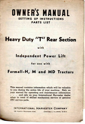 Heavy duty rear - t, section