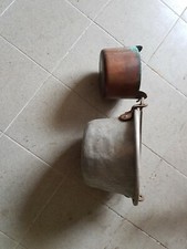 2 ANTICHI paioli piccoli IN RAME e alluminio DA CUCINA