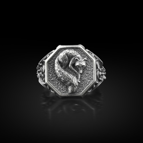 Anello con sigillo volpe