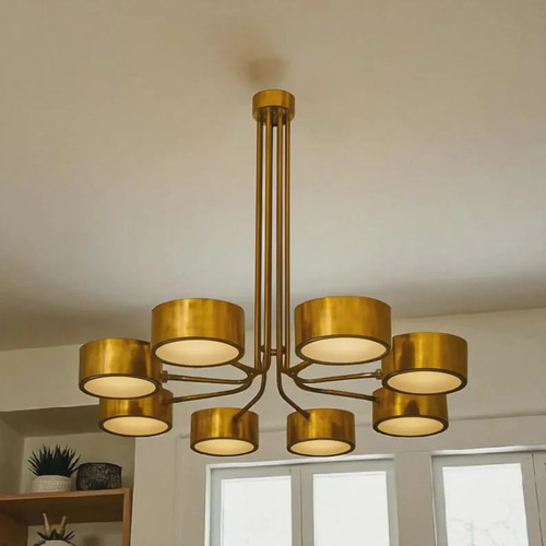 Lampadario sputnik ottone - lampadario, in