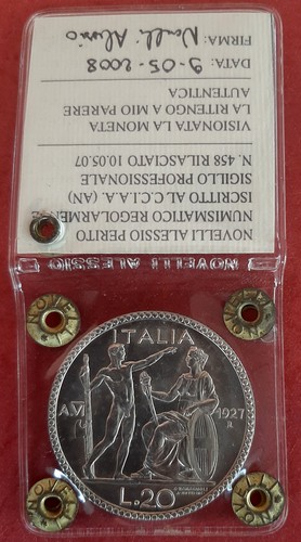 Lire 1927 littore periziato - 1927,