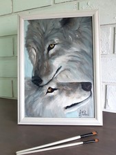 Quadro originale lupo arte