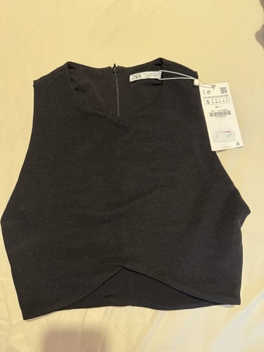 Crop top zara nero taglia - taglia, s