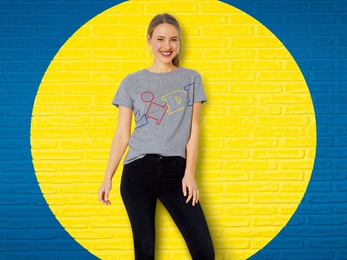 Shirt lidl gris - gris, logos