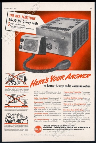 1949 rca fleetfone vie - fleetfone,