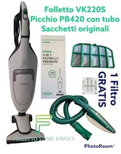 FOLLETTO VK220S CON PICCHIO PB420 PER DIVANI COMPLETO TUBO SACCHETTI ORIGINALI