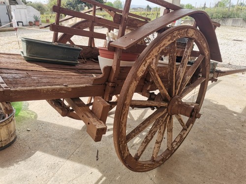Carro agricolo antico legno - in,