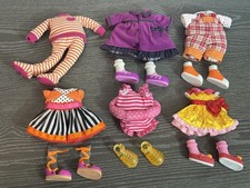 NUOVO lotto completo bambola Lalaloopsy full size (6) vestiti cappotto festa vestito scarpe set