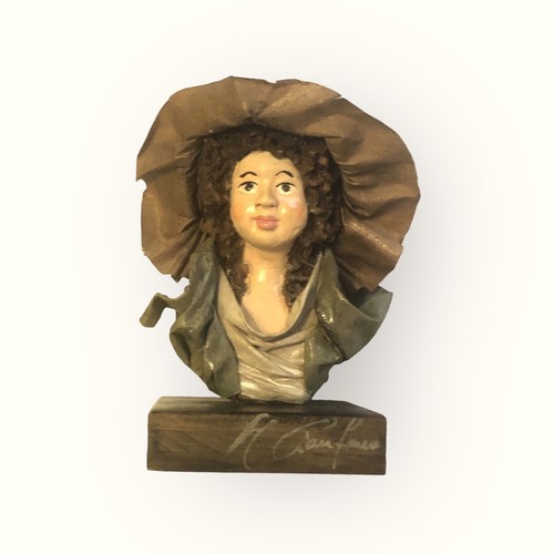 Busto fanciulla cartapesta - busto, in