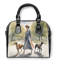 Borsa a tracolla Greyhound Whippet cucciolo cane donna spedizione gratuita 