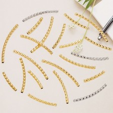 20pz Perline Tubo Acciaio Inox