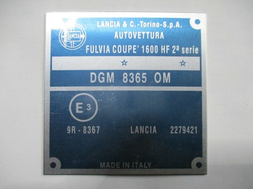 Targa lancia - targa,