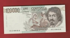 100000 LIRE CARAVAGGIO 1°