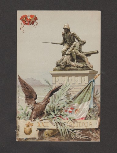 Cartolina reggimentale xxii - reggimentale,