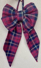 Fiocco Scozzese Natalizio Realizzato A Mano Tartan Rosso