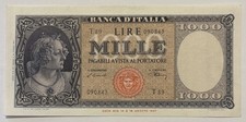 Italy 1000 lire 1947 p-83 aUNC