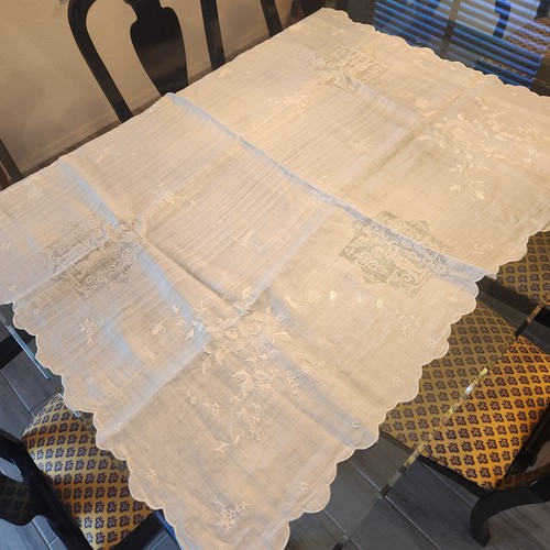 Vintage handmade tablecloth - vintage,