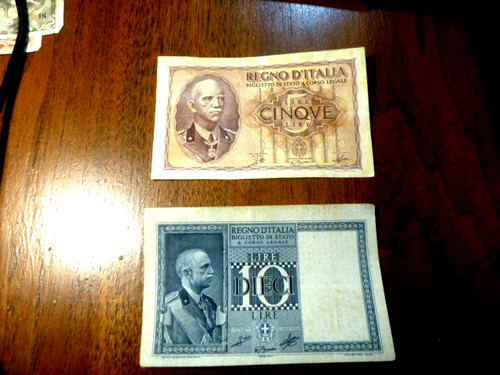 Regno italia banconote - d'italia, 5