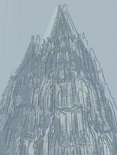 Jürgen Kuhl  Kölner Dom  Farbserigraphie mit Glitter - no andy  warhol