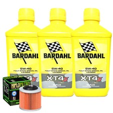 Kit Tagliando Olio Bardahl XT4S 5W40 Filtro Per Aprilia 650 Pegaso Tibet 2004