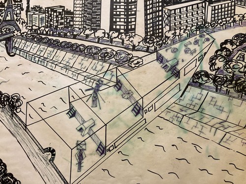 Bella disegno inchiostro 1980 - disegno,