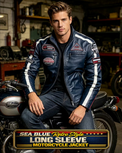 Giacca moto uomo stile retrò - moto,